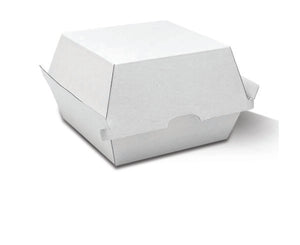 Burger Box / White Corrugated / Plain 250pc/ctn
