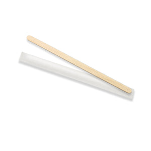 Wooden Coffee Stirrer 140mm individually wrapped 5000pc/ctn
