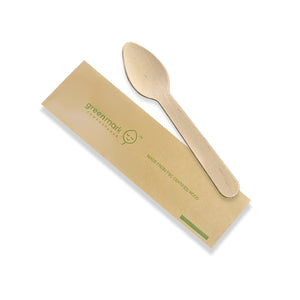 Wooden Tea Spoon individually wrapped 1000pc/ctn